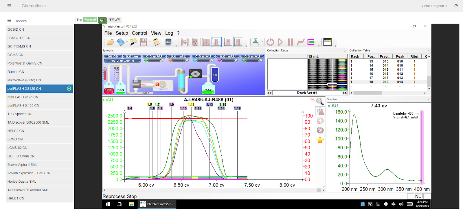 Data Collection Flash Chromatography Remote Control