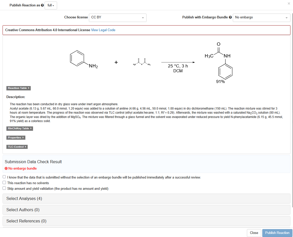 Data publication workflow